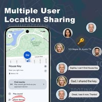 Inteligentný Bluetooth prívesok HH-Tech kráľovská modrá – Android lokalizátor kompatibilný s Google Find My Device – na sledovanie peňaženky, tašky alebo kufra 5