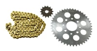 Hi Level lánc és lánckerék szett Honda XL125V 2001-2011 520H-110 520-as osztás 110 láncszem arany lánc 14 fogú első 44 fogú hátsó lánckerék 4