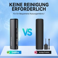 HI TASTE E40 Pro Dohányhevítő IQOS Iluma Terea Kompatibilis, 3200 mAh Akkumulátor, Szárító Funkció, OLED Kijelző, Fém Fekete Dizájn 5