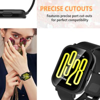 Hianjoo 5-dielna sada: Ochranné puzdro a tvrdené sklo na displej pre inteligentné hodinky Xiaomi Redmi Watch 5 Active, PC kryt, priehľadná, čierna, biela, ružová, zelená 6