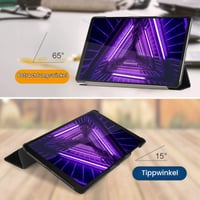 Hianjoo Puzdro pre Lenovo Tab M10 FHD Plus 10.3 TB-X606F, ultra tenké ochranné puzdro z PU kože so stojanom, čierne 3