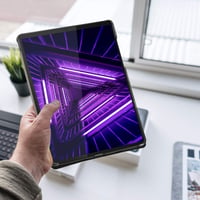 Hianjoo Puzdro pre Lenovo Tab M10 FHD Plus 10.3 TB-X606F, ultra tenké ochranné puzdro z PU kože so stojanom, čierne 7