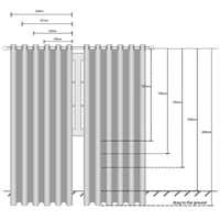 Dekoratív zatemňovacie závesy s krúžkami, 2 ks, čierne nepriehľadné termozávesy, 117x137 cm (Š x V), mäkké závesy do spálne a obývačky 7