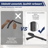 Hibbent rugalmas lefolyócső acélhuzal erősítéssel és szifon csapdával - fekete 3