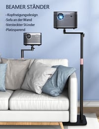 HIBORI 360° Forgó Projektor Állvány Állítható Magassággal L-alakú Rejtett Talp 2
