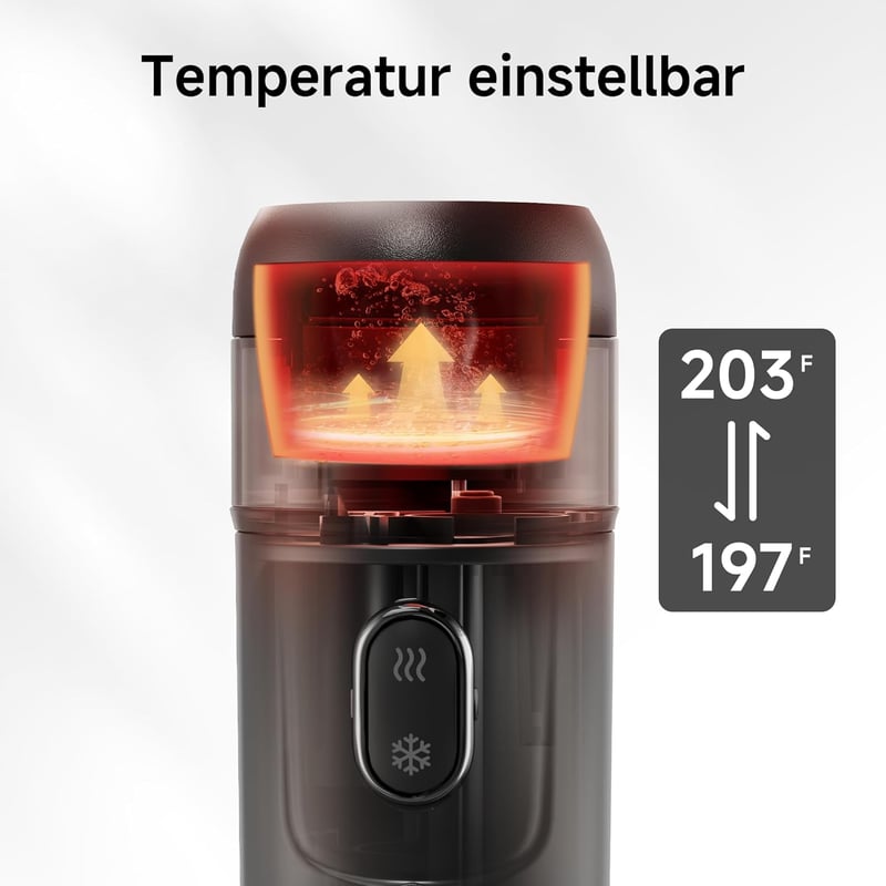 HIBREW H4A 3 az 1-ben Hordozható Kávéfőző Autóba, 12V Eszpresszó Készítő Nes* Kapszulához, DG* és Őrölt Kávéhoz, 60ml, Kempingezéshez, Utazá