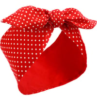 HICARER Piros Fehér Pöttyös Bandana Fejkendő Retro Hajdísz Nőknek és Lányoknak 1