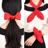 HICARER Piros Fehér Pöttyös Bandana Fejkendő Retro Hajdísz Nőknek és Lányoknak 4
