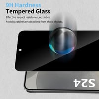 Ochranné tvrdené sklo na displej HidWee pre Samsung Galaxy S24 5G, 2 ks, 9H Anti-Spy ochrana súkromia, kompatibilné s čítačkou odtlačkov prstov 4