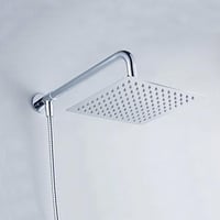 Hiendure 8 Colos Kerek Esőzuhany Fali Szerelésű Rozsdamentes Acél Krómozott Szett 7