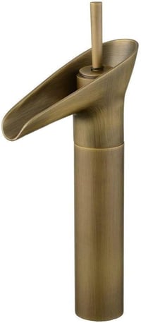 Hiendure Antik Bronz Mosdó Csaptelep - Vízesés Kifolyású Fürdőszobai Csap Sárgarézből, Egykaros Kezelés, Könnyű Szerelés 1