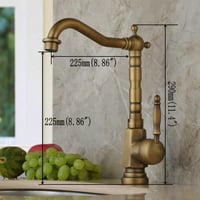 Hiendure Bronz Mosogató Csaptelep - Egykaros Konyhai Keverő Csap, 360° Forgatható Kifolyócsővel, Réz Anyagból, Magas Kivitel, Egylyukas Szer 3