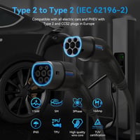 HiEVcar Type 2 elektromos autó töltőkábel 11 kW 3 fázis 16A 5m 2
