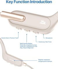 HIFI WALKER T10 Air Bluetooth 5.3 Csontvezetéses Fülhallgató IPX8 Vízálló Úszáshoz 6