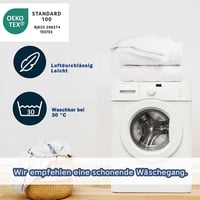 HIG set posteljine od 4 dijela – 2x prošiveni poplun 135x200 cm i 2x jastučnica 80x80 cm, OEKO-TEX, alternativno punjenje 1300 g, plava 9