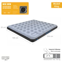 High Peak King Comfort Plus zračni madrac - sivi/plavi/crni - 200x185x20 cm 2
