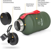 High Pulse 2.2L szivárgásmentes sportkulacs BPA-mentes szénezett vízhez 3