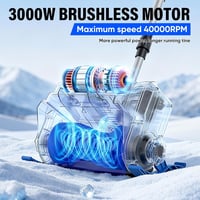Highsam 18V Makita Akkus Hótolólapát Hófúvó 3000W Kefe Nélküli Motor 38cm 2