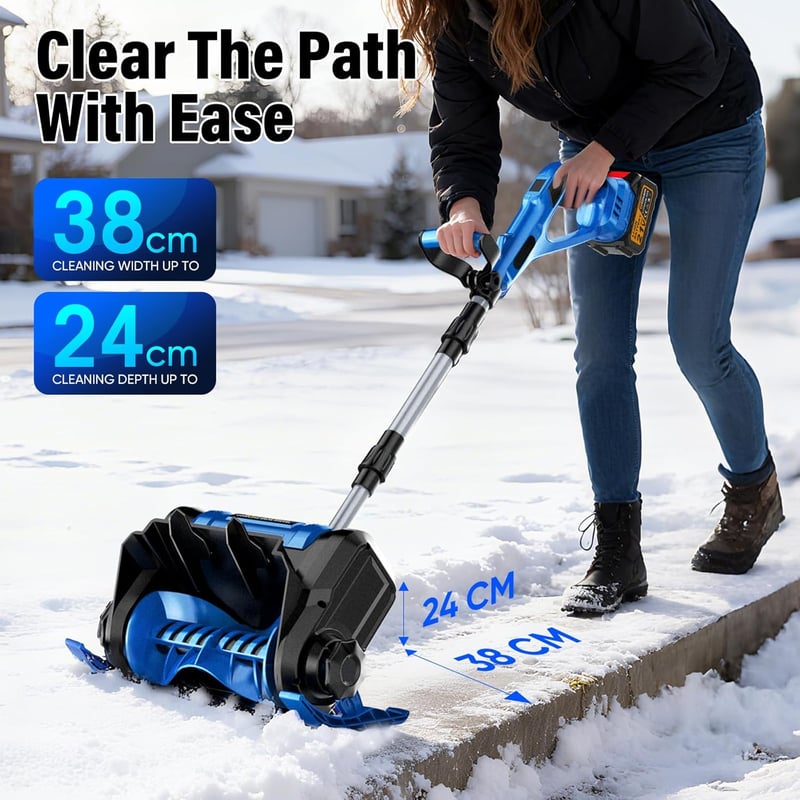 Highsam 18V Makita Akkus Hótolólapát Hófúvó 3000W Kefe Nélküli Motor 38cm
