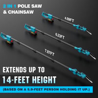 Highsam 2in1 Makita 18V Akkus Láncfűrész és Magassági Ágvágó 4.0Ah 2