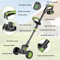 Highsam Akkumulátoros Fűkasza 8 Colos Kefe Nélküli 2x4.0Ah Akkuval 8