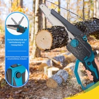 Higoom 6 hüvelykes vezeték nélküli mini láncfűrész 2 lánccal és 2 akkumulátorral 4