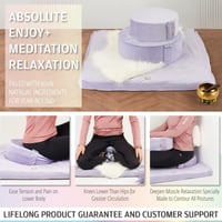 Hihealer Meditációs Párna Bársony Huzattal és Memory Foam-mal - Kényelmes Jóga Ülőpárna Hajdinahéj Töltettel, Narancs, 40x40x13 cm 5