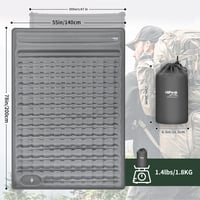 HiiPeak 2 személyes felfújható matrac 12 cm vastag 140x200 cm kempingmatrac beépített párnával 5