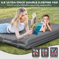 HiiPeak 2 személyes felfújható matrac 12 cm vastag 140x200 cm kempingmatrac beépített párnával 2