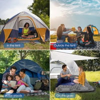 Saltea de camping gonflabilă HiiPeak cu pernă integrată și pompă de picior - gri 6