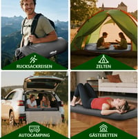 HiiPeak Önfelfújódó Camping Matrac Párnával, Szigetelt Alvómatrac R-érték 9.5 7