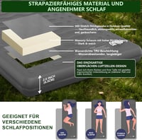 HiiPeak Önfelfújódó Camping Matrac Párnával, Szigetelt Alvómatrac R-érték 9.5 3