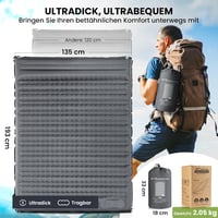 HIKENTURE 12 cm Önfelfújó Kétszemélyes Kemping Matrac Lábpumpával 2