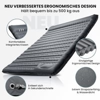 HIKENTURE 12 cm Önfelfújó Kétszemélyes Kemping Matrac Lábpumpával 5