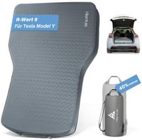 HIKENTURE Kempingmatrac Tesla Model Y/3 - 8 cm Vastag Memóriahabos Önfelfújó Alvómatrac, Kompakt Méretű, 4 Évszakos Használatra - Grey, Perfekt für Tesla Model Y/Juniper, Practical 1