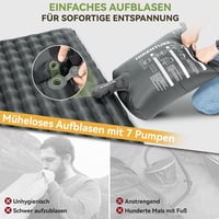 HIKENTURE Kétszemélyes Kempingmatrac 6.2 R-Értékkel - 8 cm Vastag Felfújható Matrac 140x200 cm, 4 Évszakos Túramatrac Kempingezéshez, Túrázá 6