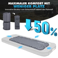 HIKENTURE Samonafukovacia kempingová karimatka so vstavanou elektrickou pumpou, 10 cm hrubá pena, R-hodnota 9.5, na kempovanie, turistiku a do auta 4
