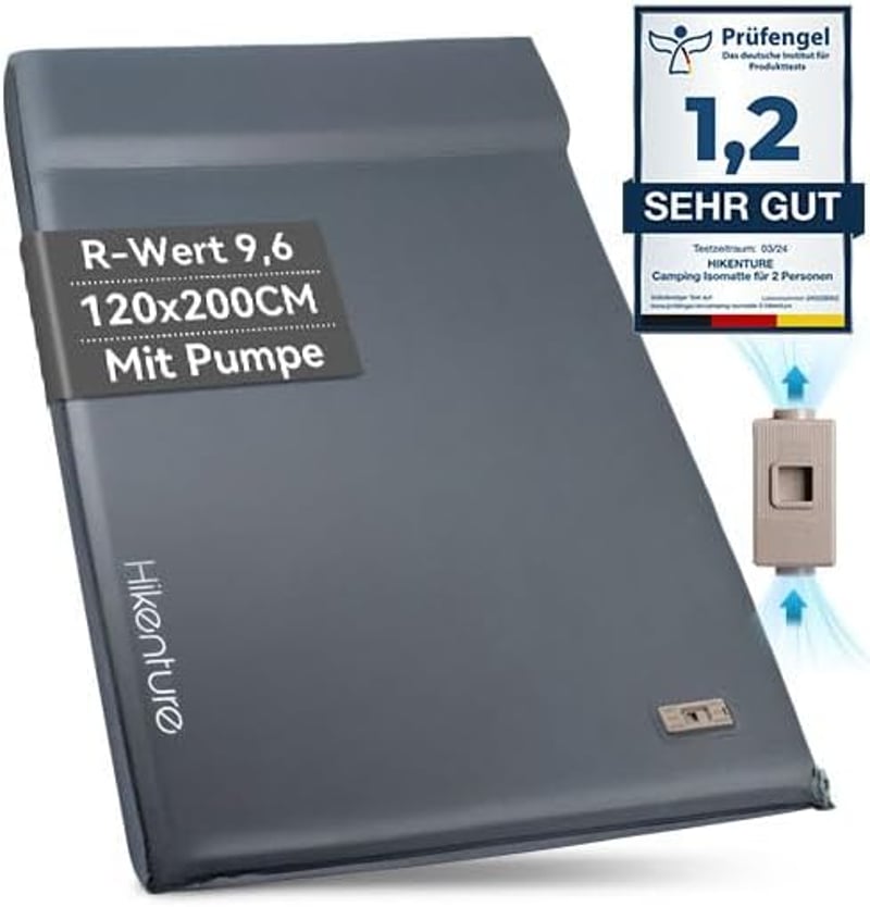 HIKENTURE önfelfújó kemping matrac elektromos pumpával 8cm vastag