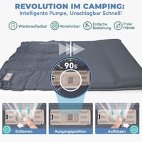 HIKENTURE önfelfújó kemping matrac elektromos pumpával 8cm vastag 2