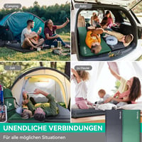 HIKENTURE Önfelfújó Kempingmatrac 10 cm Vastag, Memory Foam Túramatrac 200 kg Teherbírással, Sötétszürke Hálózsák Alátét Túrázáshoz, Kemping - Darkgray 6