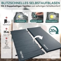 HIKENTURE Önfelfújó Kempingmatrac 5 cm Vastag, Túrázáshoz, Kültéri Alváshoz - Csúszásgátló PVC Habszivacs Matrac 150 kg Teherbírással, Sötét - Darkgray 4