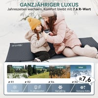 HIKENTURE Önfelfújó Kempingmatrac 5 cm Vastag, Túrázáshoz, Kültéri Alváshoz - Csúszásgátló PVC Habszivacs Matrac 150 kg Teherbírással, Sötét - Darkgray 2