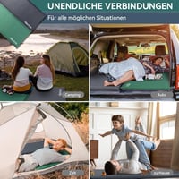 HIKENTURE Önfelfújó Kempingmatrac 5 cm Vastag, Túrázáshoz, Kültéri Alváshoz - Csúszásgátló PVC Habszivacs Matrac 150 kg Teherbírással, Sötét - Darkgray 6