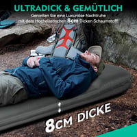 HIKENTURE 8 cm önfelfújó kemping matrac, kényelmes alvópad sátorhoz és túrázáshoz 2