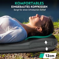 HIKENTURE 8 cm önfelfújó kemping matrac, kényelmes alvópad sátorhoz és túrázáshoz 4
