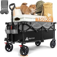 HIKENTURE összecsukható kézikocsi 135 l, 150 kg teherbírás 1
