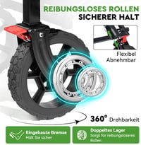 HIKENTURE összecsukható kézikocsi 140L 150kg teherbírás strand camping bevásárlás - Black 3