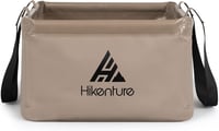 HIKENTURE összecsukható vödör 15L/20L kempinghez, horgászathoz, mosáshoz - 15L, Square Khaki 1