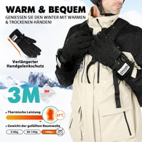 HIKENTURE téli kesztyű 3M Thinsulate vízálló síkesztyű érintőképernyős 3