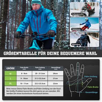 HIKENTURE téli kesztyű 3M Thinsulate, vízálló touchscreen, kerékpározáshoz 3